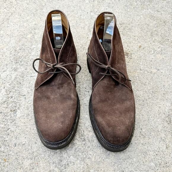 Officine Creative Suede Lace Up Hopkins Crepe Boots Dark Brown Size 44 / US 11 - Picture 3 of 10